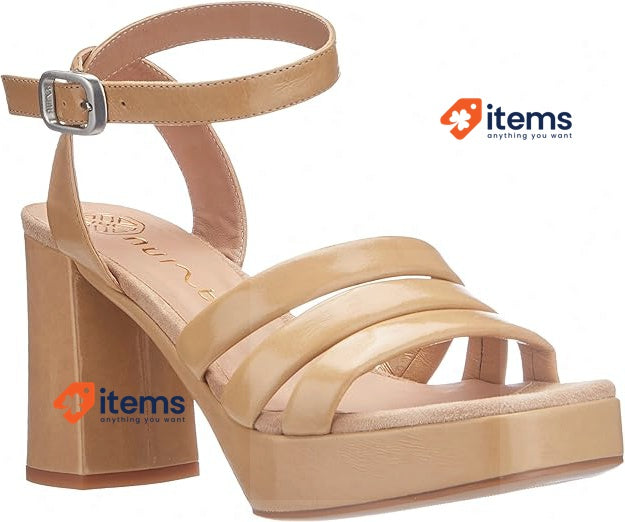 Unisa Women s Heeled Sandal in Beige, Size 6.5 UK (37 EUR) Unisa Women's Skin