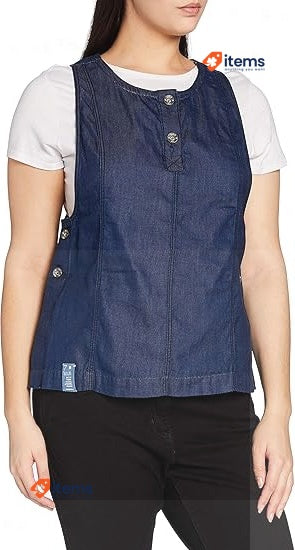 G - STAR RAW Women's Worker Blouse D21497 C432 Blue Pocket Shirt G-STAR