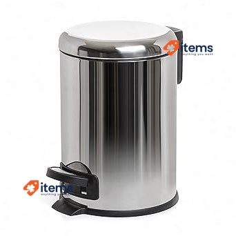 TATAY Bathroom Trash Bin with Stainless Steel Pedal, 3L Capacity
