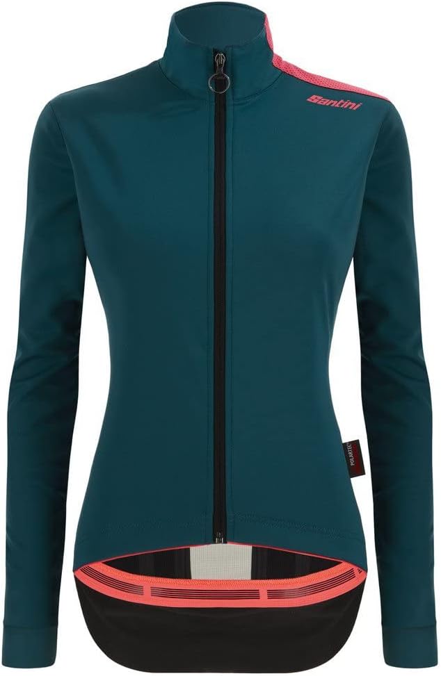 Santini Women's Sport Vega Multi-Winter Jacket Synthetic Unique Large Teal