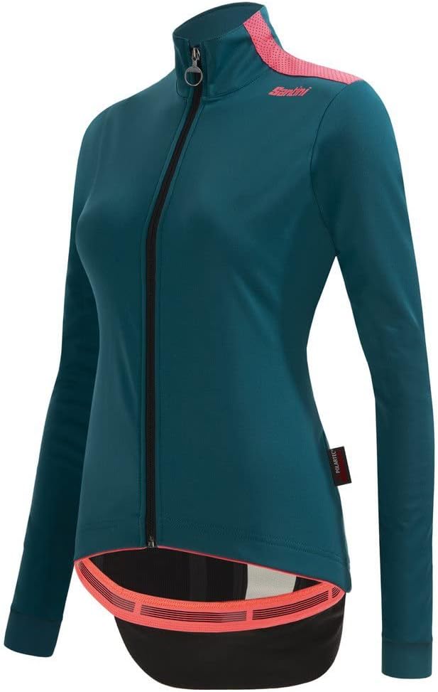 Santini Women's Sport Vega Multi-Winter Jacket Synthetic Unique Large Teal