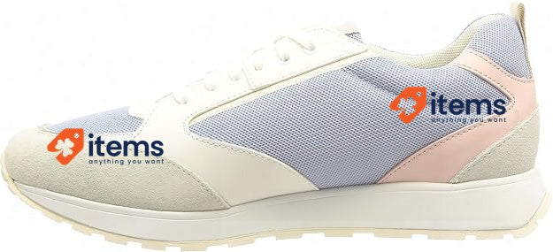 HUGO Women s Icelin Sneaker in White / Purple / Pink, Size 5 UK (38 EU) Blue450