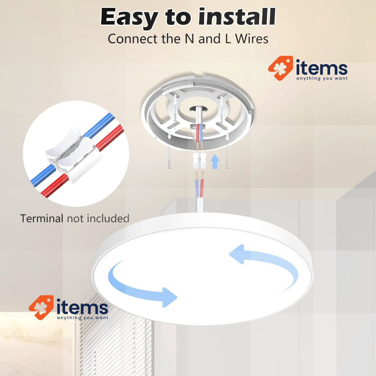Ceiling Light LED Ceiling Light 24 W 28 cm IP54 White 4000 2000 Waterproof Round