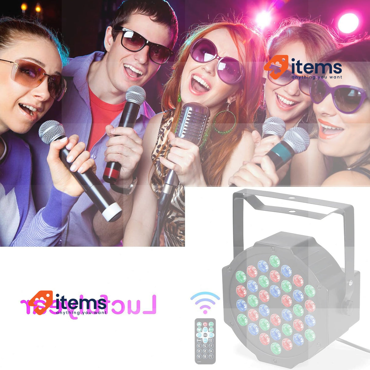 36 LED Headlight Par Spotlight <p>Colourful pair of light: 36 powerful WRGB