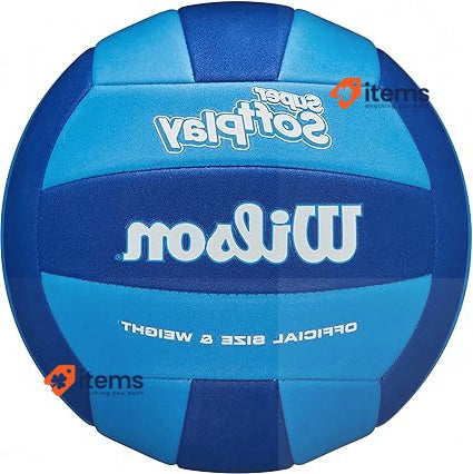 WILSON Adult Super Soft Play Volleyball Faux Leather Royal/Navy Outdoor