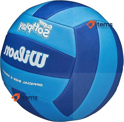 WILSON Adult Super Soft Play Volleyball Faux Leather Royal/Navy Outdoor