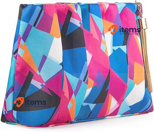 JURLEA Women Clutch Hand Bag Multicolored Silk Wedding Dinner Long Chain S Party