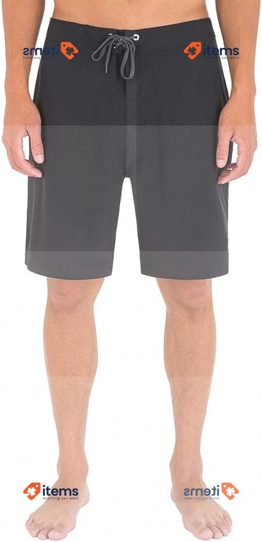 Hurley One & Only Solid Men's 20-inch Boardshorts in Black, Size 33 - W33, L20