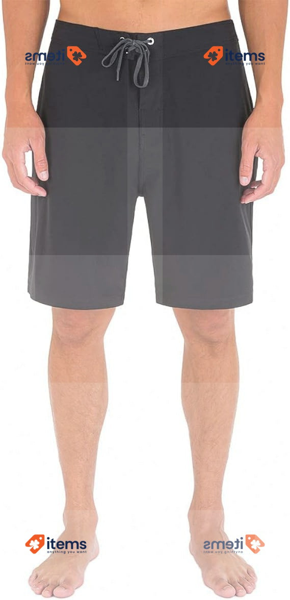 Hurley One & Only Solid Men's 20-inch Boardshorts in Black, Size 33 - W33, L20