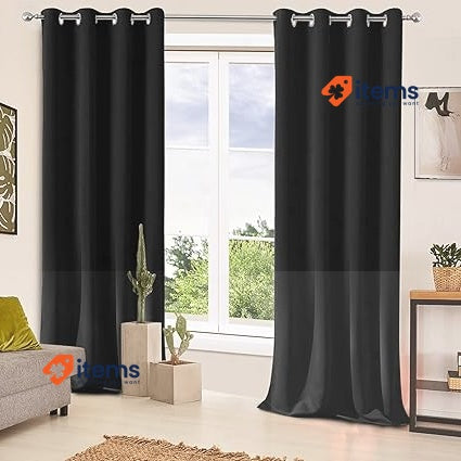 MAXIJIN Waterproof Blackout Curtains Heat Insulated Black Window Soft Room 2