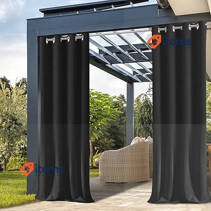 MAXIJIN Waterproof Blackout Curtains Heat Insulated Black Window Soft Room 2