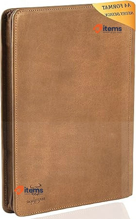 MATADOR Barcelona Men's Document Folder, Genuine Leather, (light Brown) Real