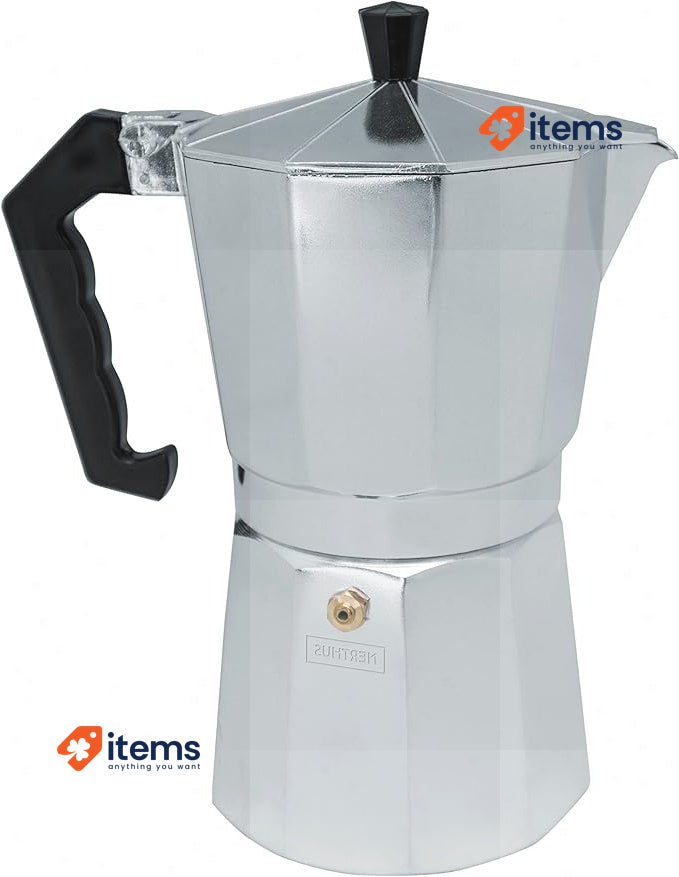 NERTHUS FIH 834 Classic Italian Induction Coffee Maker 6 Cups - Cup Percolators