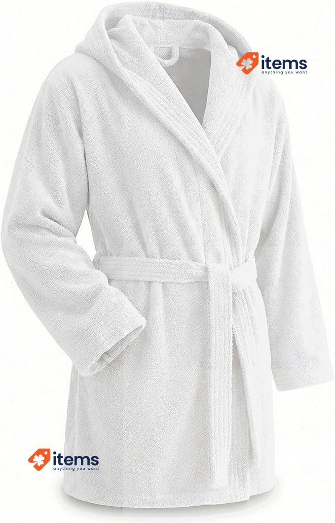 Top Towel Unisex Bathrobe - Shower Robe for Men or Women 100% Cotton 500 g/m2