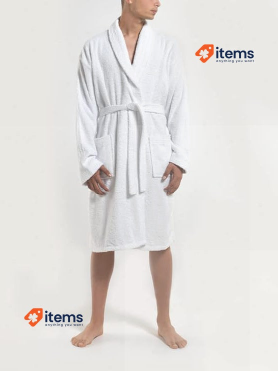 Top Towel Unisex Bathrobe - Shower Robe for Men or Women 100% Cotton 500 g/m2