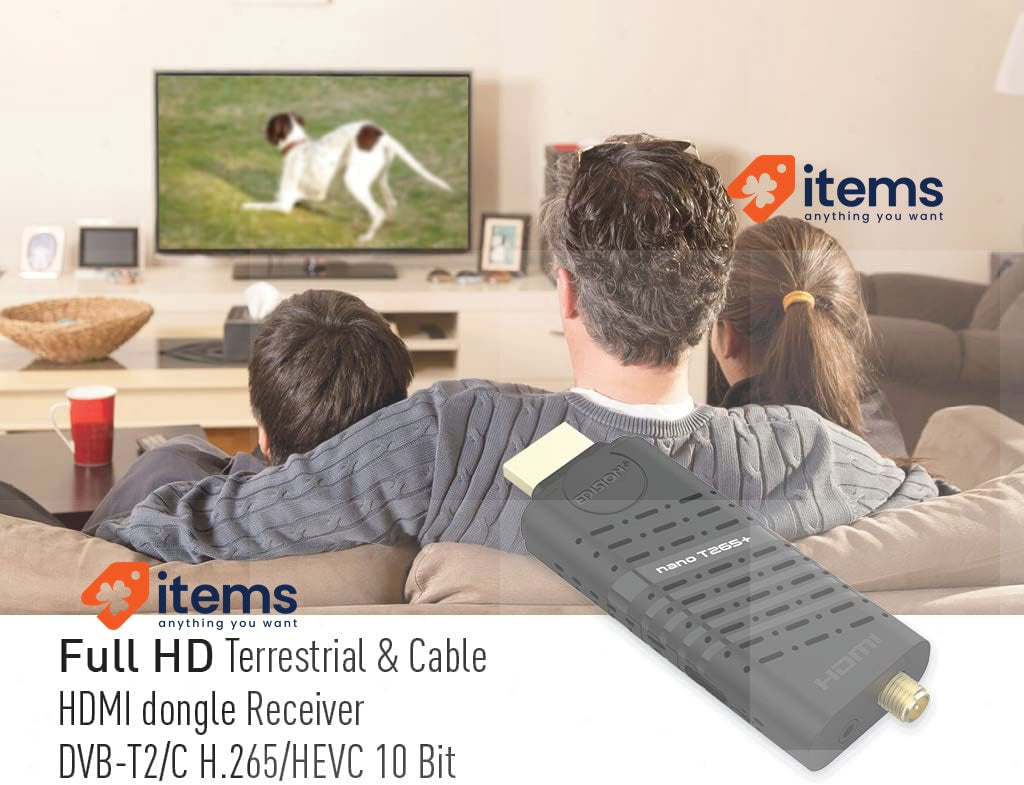 Edision NANO T265+ Terrestrial and Cable HDMI dongle Receiver
