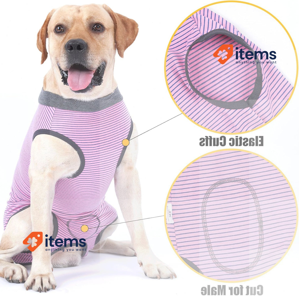 Dotoner Recovery Suit for Dogs Abdominal Wound Protector for Puppies Medical XL