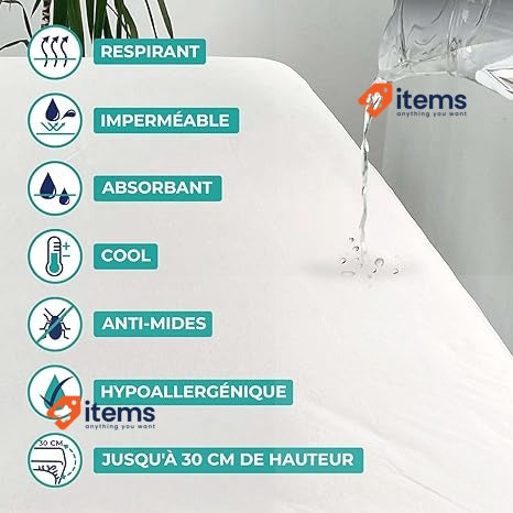 VALENTIA MEDICAL - Protector Colchon 150 Impermeable White 190 200 Mattress Bed