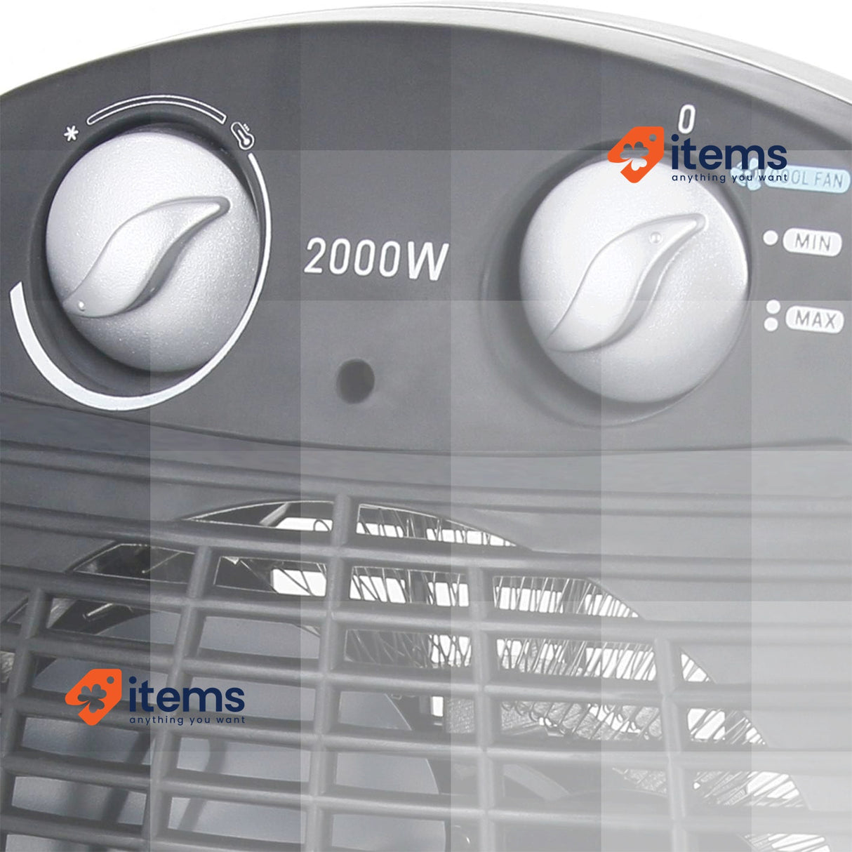 Emerio FH - 106737.2 Note 1.5 Small Compact Portable Fan Heater Charcoal 2000 W