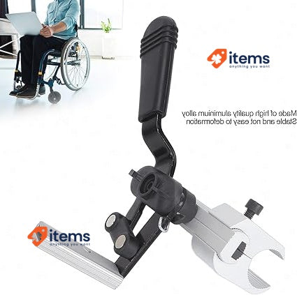 FASJ Wheelchair Brakes, Aluminum Side Mount Wheel Lock Black Right Sensitive