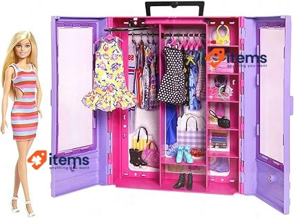 Barbie Fashionistas Doll & Playset, Ultimate Closet with Barbie Clothes