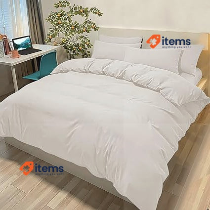 Poligino Bedding Double Duvet Cover Set 200x200 CM 2 Federe 65x65 Beige