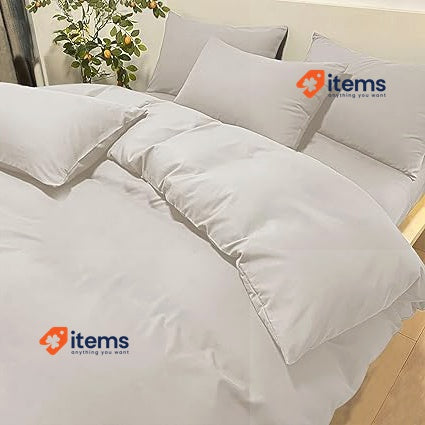 Poligino Bedding Double Duvet Cover Set 200x200 CM 2 Federe 65x65 Beige