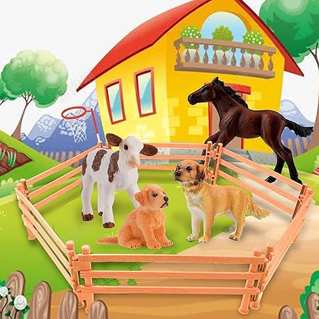 YeahBoom 40 Pcs Horse Fence Toy Mini Horse Corral Fence Horse Fence Accessories