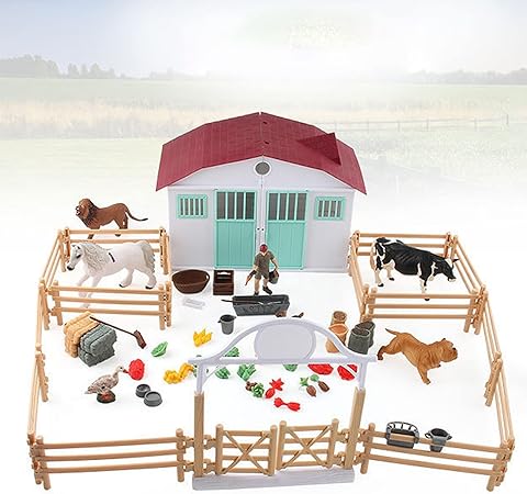 YeahBoom 40 Pcs Horse Fence Toy Mini Horse Corral Fence Horse Fence Accessories