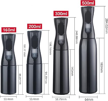 ZHIYE Hair Continuous Water Mister Spray Bottle Hairstyling Plants Pets