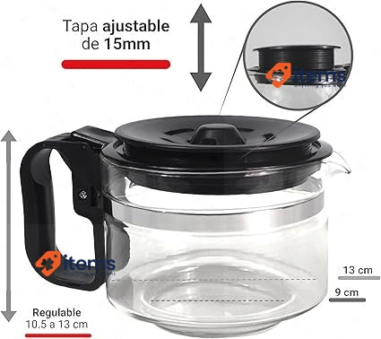 Sanfor Universal Electric Glass Carafe Coffee Maker Small Transparent 900 ml