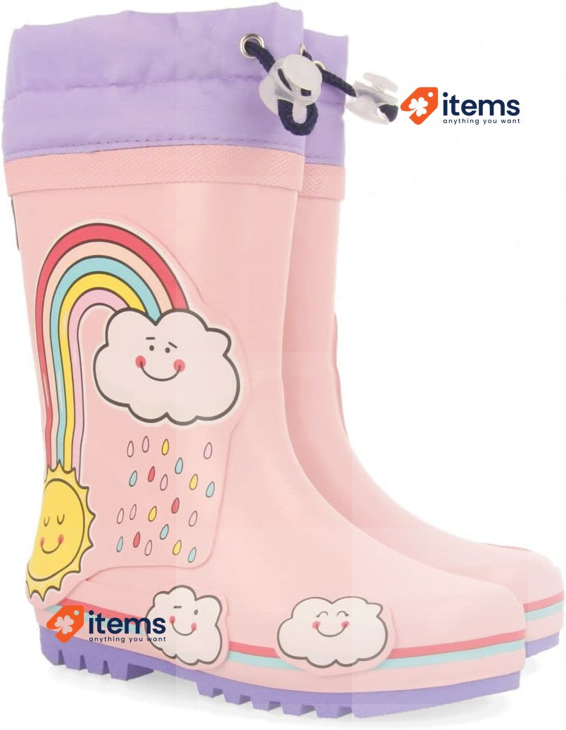 Gioseppo Girl s HOLAR Wellington Boots, Boat Shoe Pink Wellies, Size 11.5UK 29EU