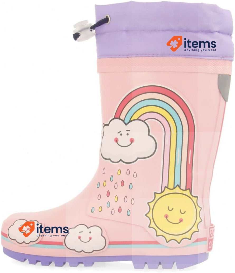 Gioseppo Girl s HOLAR Wellington Boots, Boat Shoe Pink Wellies, Size 11.5UK 29EU