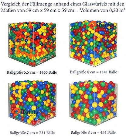 Bällebad24 100 Pastel Balls (TÜV Tested and Certified 2019) Ball Pit Dangerous
