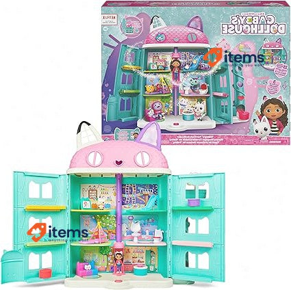 Gabby’s Dollhouse, Purrfect Dollhouse with 2 Toy Figures Kids’ Toys for Ages 3