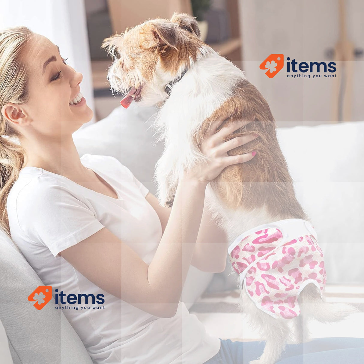 LeerKing Washable Female Dog Diapers, 2-Pack, Reusable, Highly Absorbent Size S