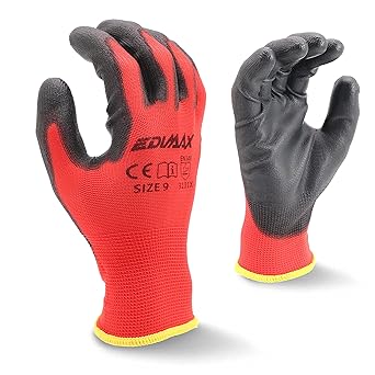 EDIMAX, Gloves Work, High Resistance to Armrest and Degar Level 3 Red/Black