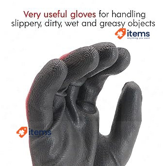 EDIMAX, Gloves Work, High Resistance To Armrest And Degar Level 3 Red/Black 12