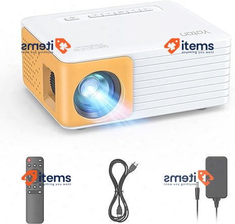 YOTON Mini Projector, Portable Phone Projector 1080P Full HD Yellow Y3 Theater
