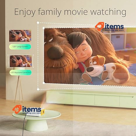 YOTON Mini Projector, Portable Phone Projector 1080P Full HD Yellow Y3 Theater