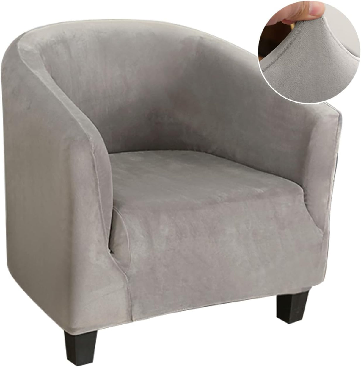 Jaotto Club Chair Covers for Armchair Tub Velvet#gray