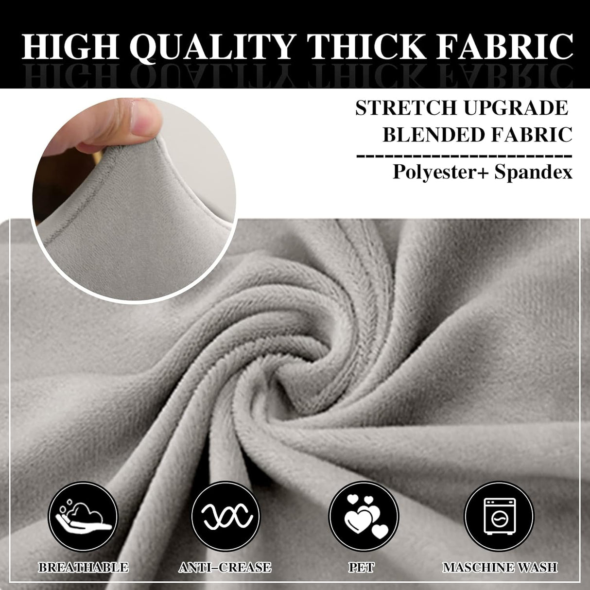 Jaotto Club Chair Covers for Armchair Tub Velvet#gray