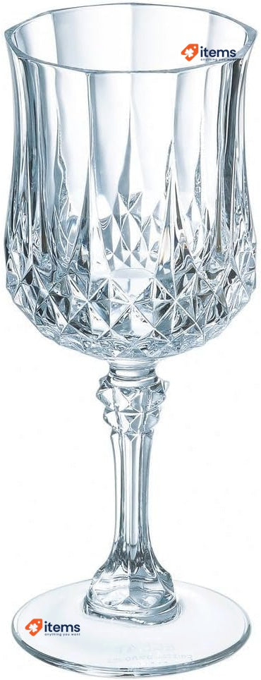 Cristal d'Arques Paris Longchamp Collection - 6 Kwarx Wine Glasses 25cl