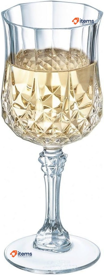 Cristal d'Arques Paris Longchamp Collection - 6 Kwarx Wine Glasses 25cl