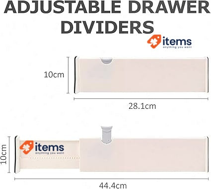 Billybath Drawer Divider Organisers Set Of 4 White Adjustable Dividers Clothes