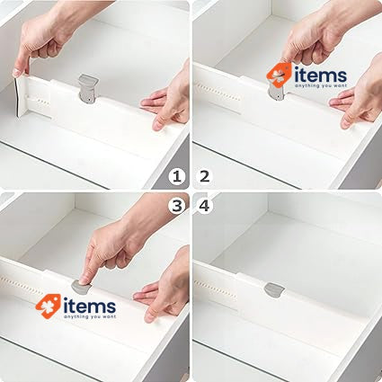 Billybath Drawer Divider Organisers Set Of 4 White Adjustable Dividers Clothes