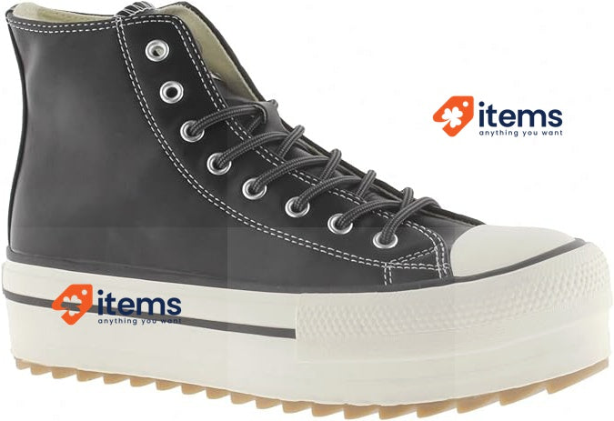Victoria Women 1061123 - High Top Tribu Leather Black 7 UK Effect Retro High-Top
