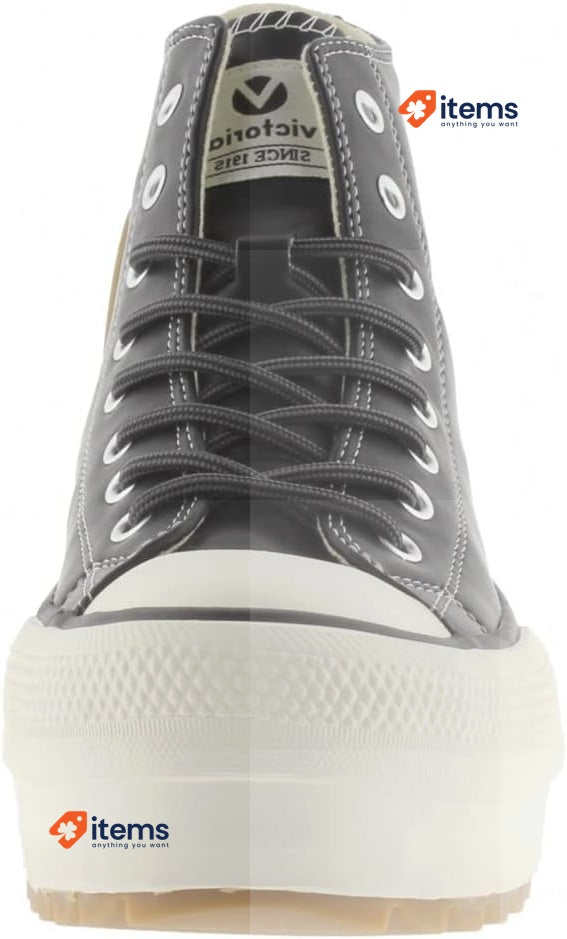 Victoria Women 1061123 - High Top Tribu Leather Black 7 UK Effect Retro High-Top