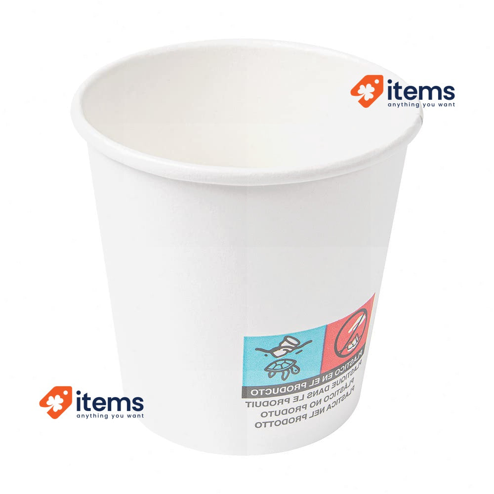 García de Pou 1000 Units Hot Drinks Cups 1 Wall 120 ml 230 + 18 Pe g/m2 White