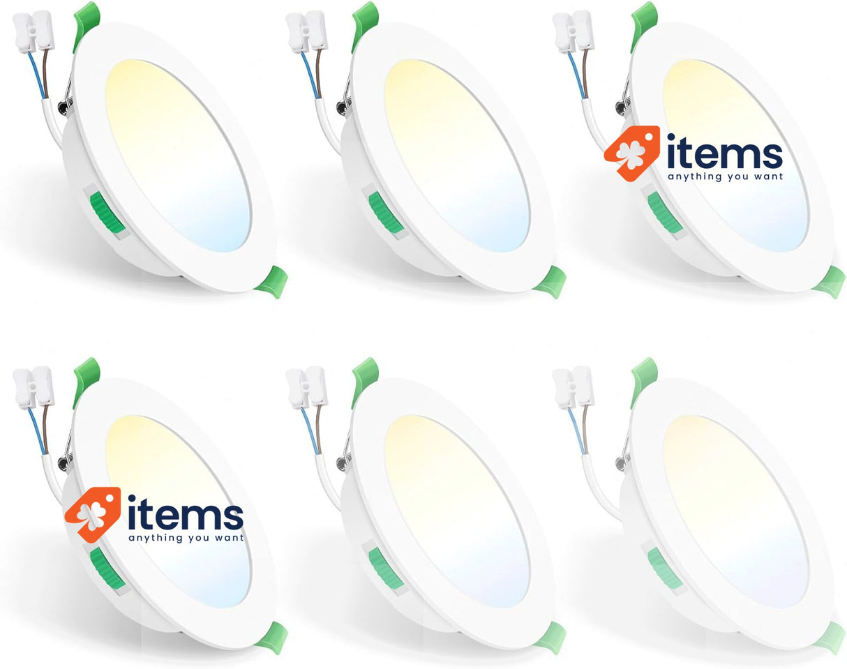 6x Ceiling Downlights By Alusso Lighting - 400lm, 5W, Dimmable Lightbulbs IP44